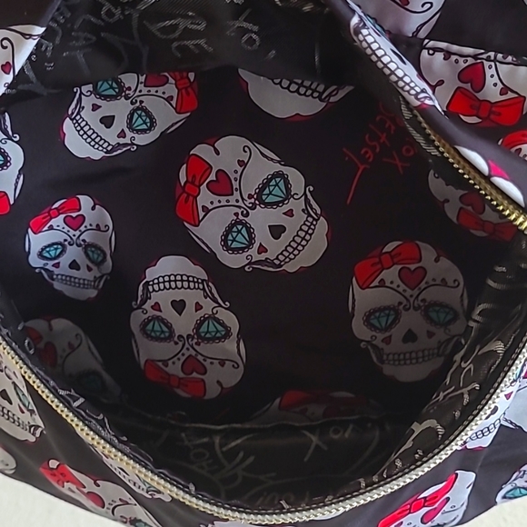 Betsey Johnson Skull and Hair Bow Backpack - Picture 6 of 7